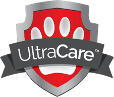Pet Stop UltraCare extended warranty badge