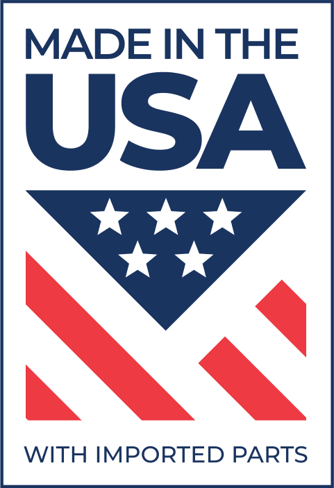 Pet Stop Made in the USA badge – assembled with high-quality imported parts